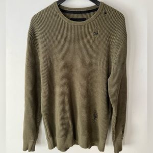 Military Green Zanerobe Crewneck knitted sweater